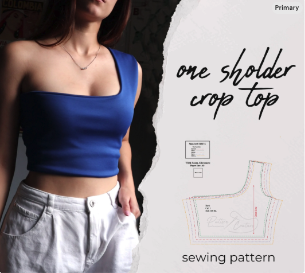 One Sholder Crop Top