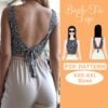 Model wearing a Tie Back Top made from a Sewing Pattern