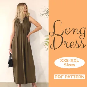 Model wearing a Long Sundress made from a Sewing Pattern