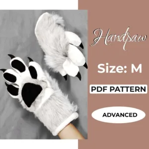 Fursuit Hand Paw made from a Sewing Pattern