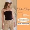 Girl wearing the outcome of a Tube Top Sewing Pattern