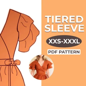 Tiered add on Sleeves made from a sewing Pattern