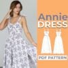 Model wearing a Milkmaid Dress made from a Sewing Pattern