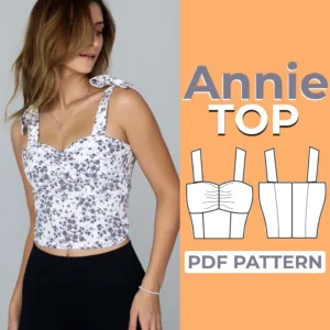 Model wearing a Bustier Top with a Sweetheart Neckline made from a sewing pattern