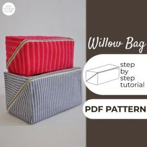 there are two Make Up Bags stapled on each other they are made from a Sewing Pattern. It could also be a zipper pouch or a pencil case