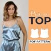 Model wearing a Cami Top made from a Sewing Pattern