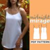 Model wearing a white Slip Dress made from a Sewing Pattern