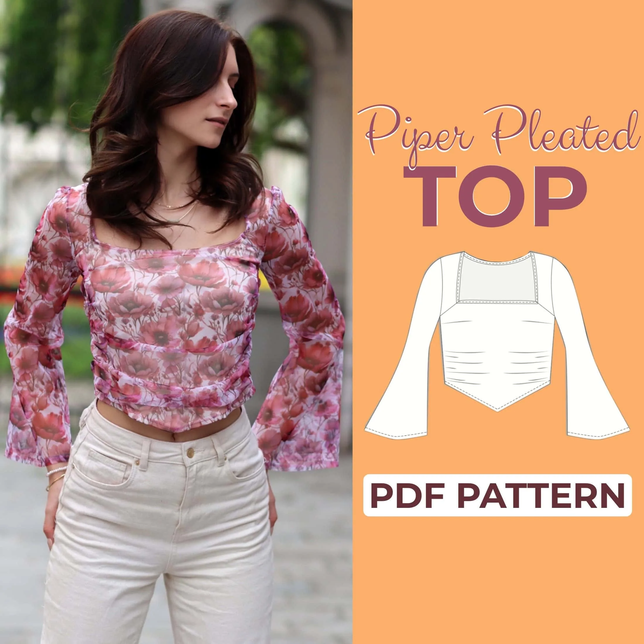 Square Neck Top Sewing Pattern | Pattern Couture