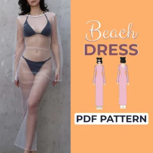 Backless Beach Dress made from a Sewing Pattern