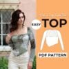 Model wearing a Asymmetric Top made from a Sewing Pattern