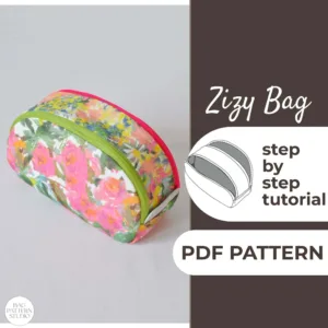 Boxy Bag made from a Sewing Pattern. With this sewing pattern you can also make a makeup bag, pencil case or zipper pouch