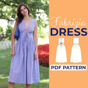 Model wearing a Sleeveless Summer Dress made from a Sewing Pattern
