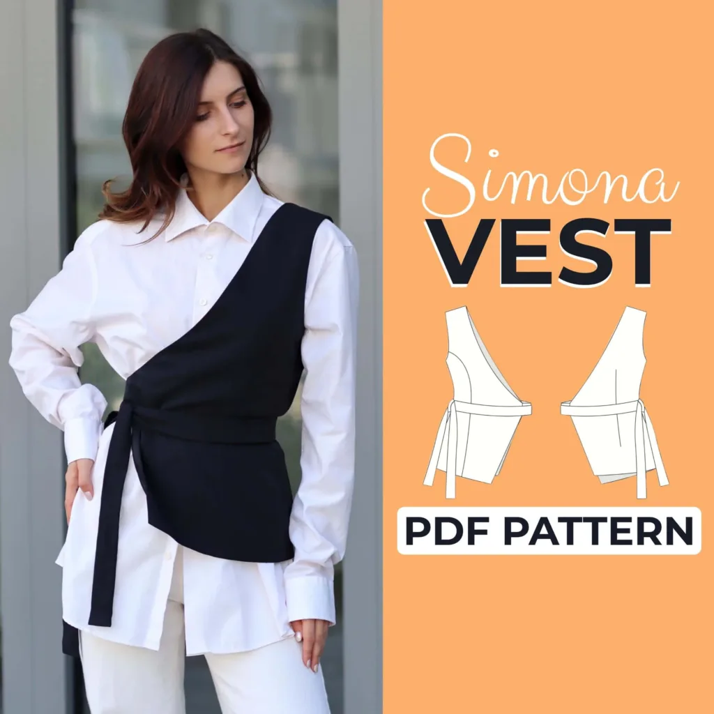 Asymmetrical Vest Sewing Pattern | Pattern Couture