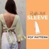 Model wearing a Top with add on Bell Sleeves made from a Sewing Pattern