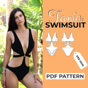 Plunge One Piece Swimsuit Pattern