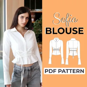 Waist Tie Blouse Sewing Pattern