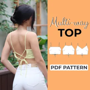 Tie Back Tank Top Pattern | 3-in-1 Multi-Style Design