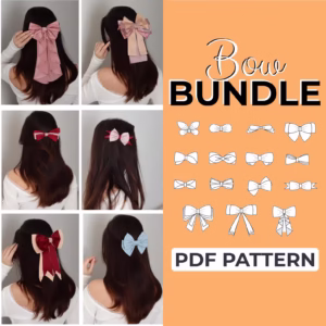 Bow Hair Clip Set Sewing Pattern