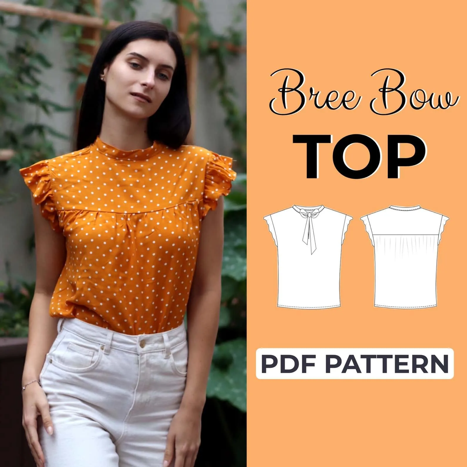 Ruffle Cap Sleeves Sewing Pattern | Pattern Couture