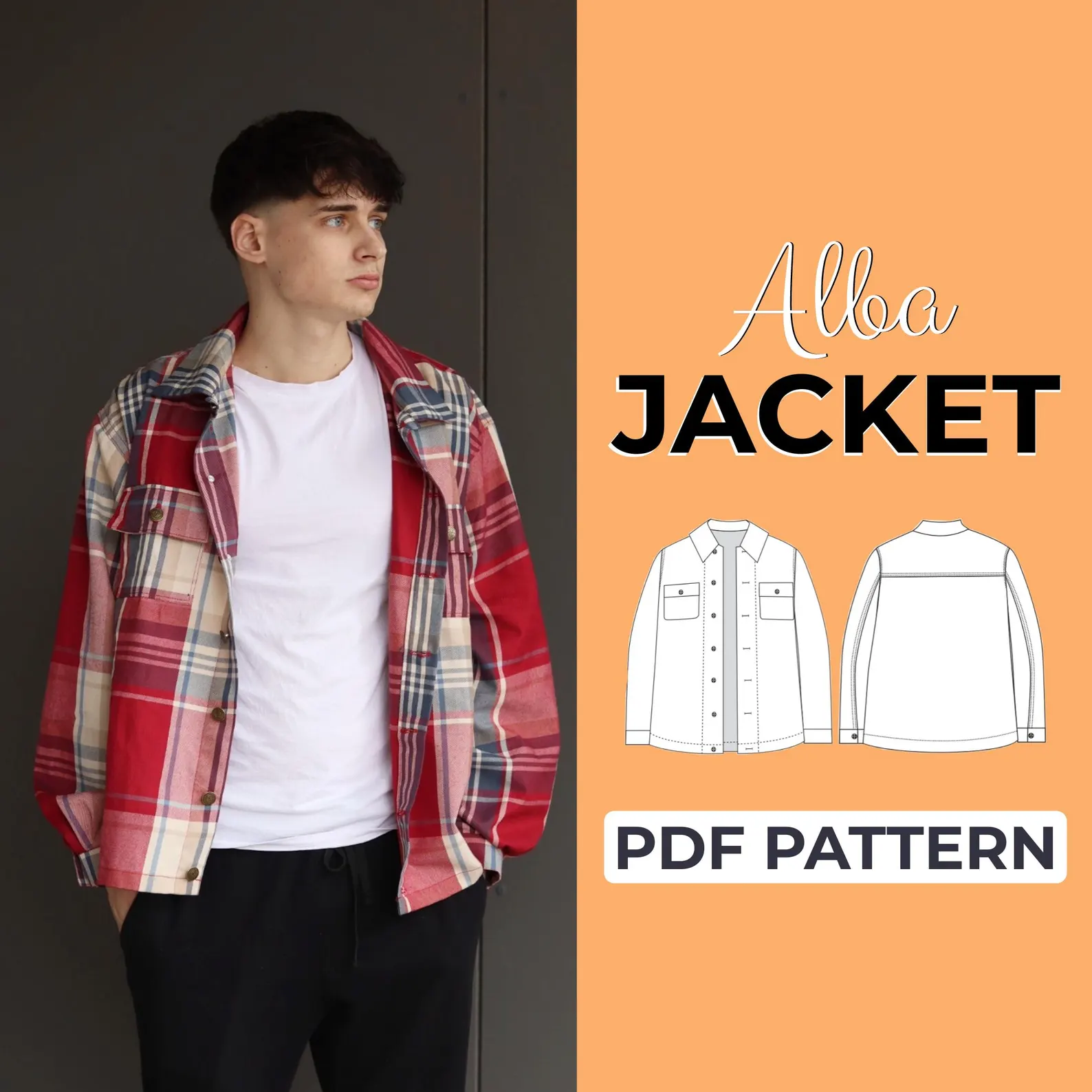 Long Sleeve Flannel Shirt Pattern | Oversized Jacket Pattern