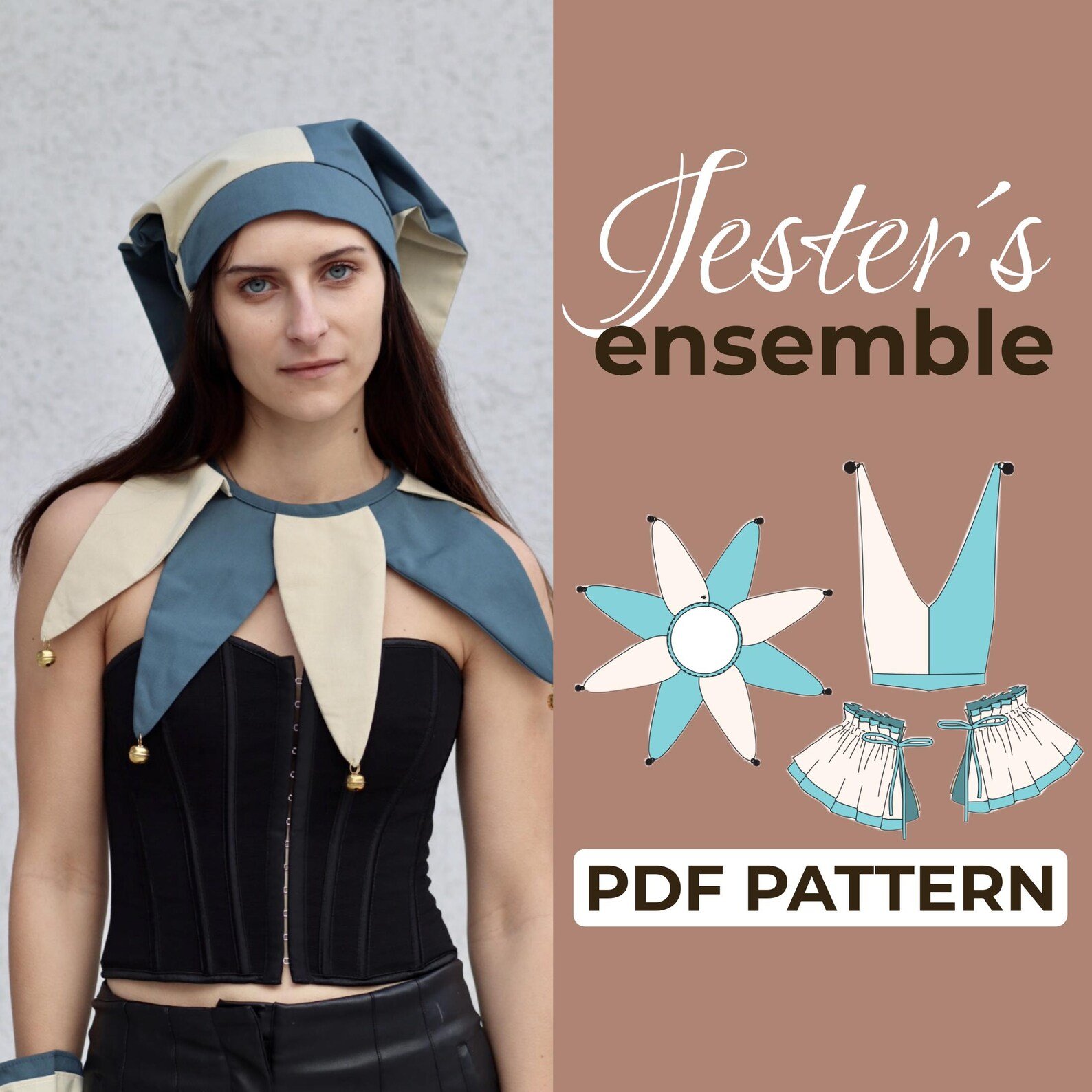 Medieval Jester Costume Pattern | Ren Faire Cosplay Outfit