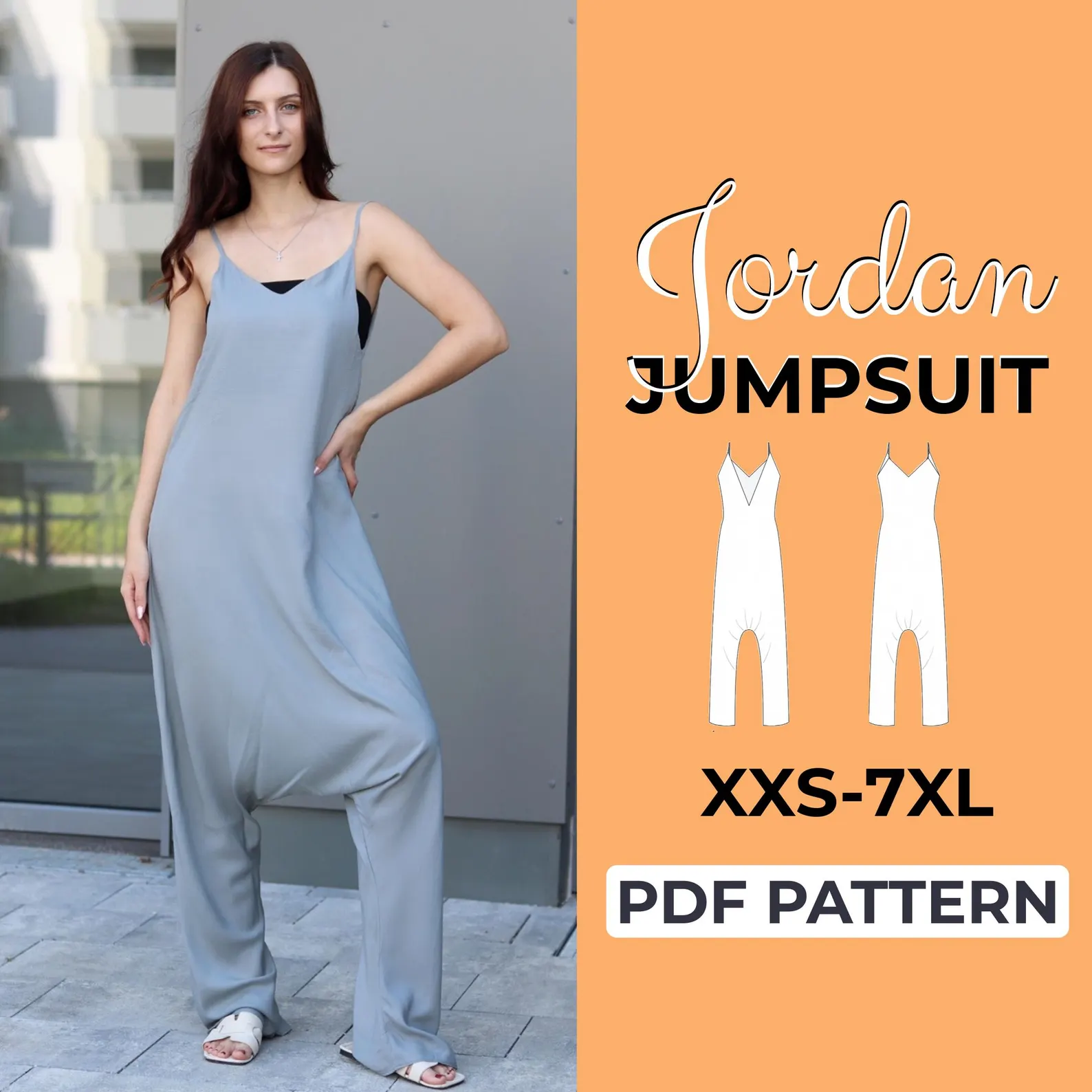 Harem Jumpsuit Sewing Pattern | Women's Overalls Pattern