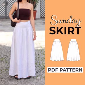 High Waist Maxi Skirt Sewing Pattern