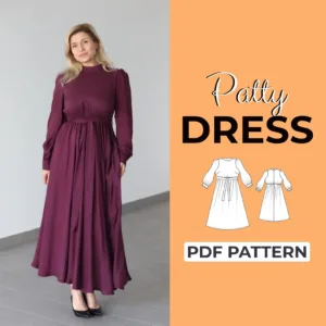 Long Sleeve Maxi Dress Sewing Pattern