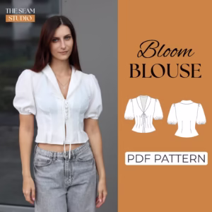 Puff Sleeve Blouse Sewing Pattern