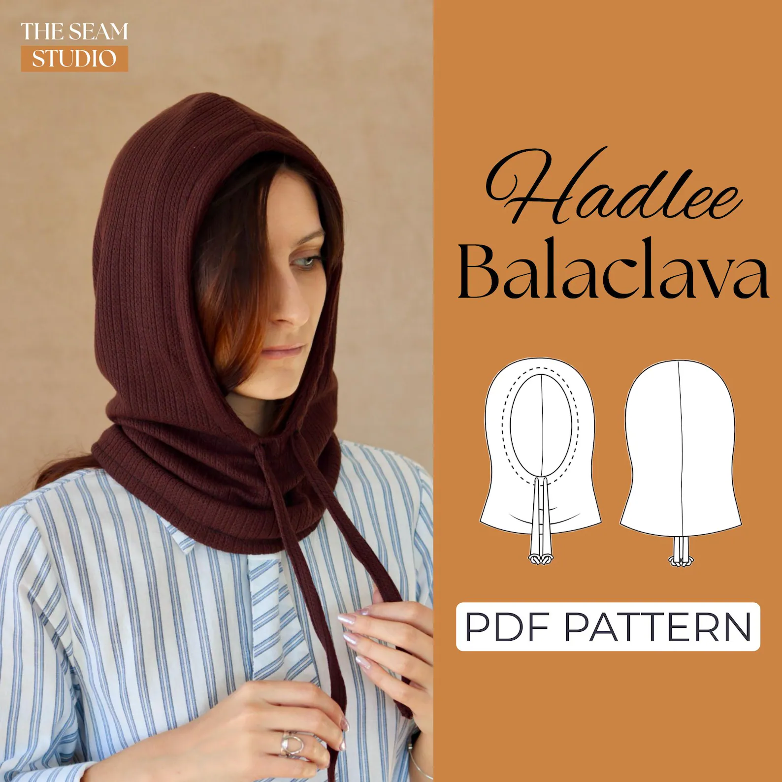 Balaclava Sweing Pattern Hooded Scarf Balaclava Sewing Pattern | Pattern Couture