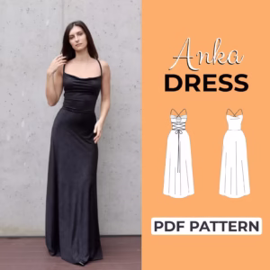 Cowl Neck Maxi Dress Sewing Pattern