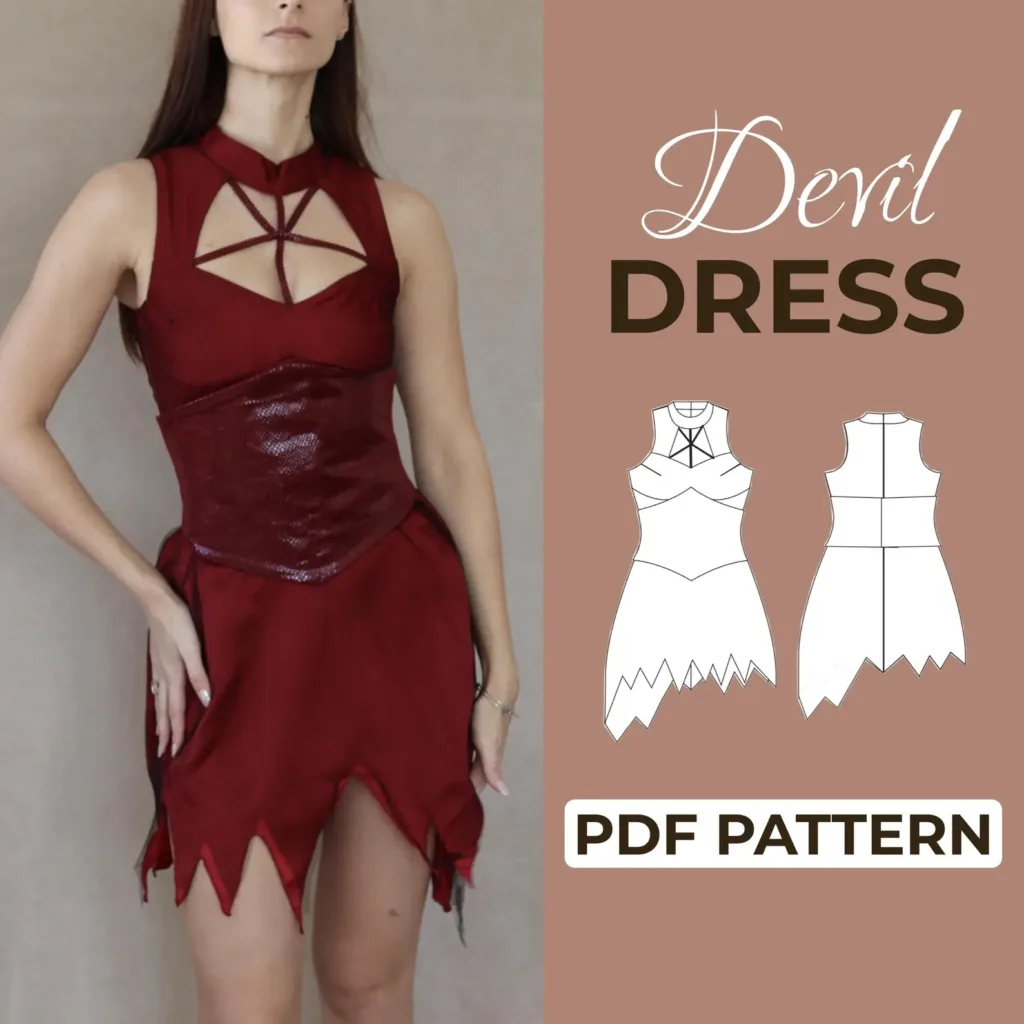 Devil Costume Dress Sewing Pattern | Pattern Couture