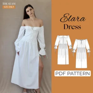 Lace Up Corset Dress Sewing Pattern