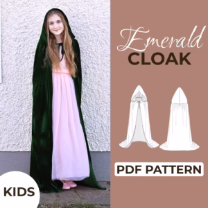 Kids Medieval Hooded Cloak Sewing Pattern