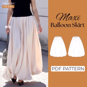 Bubble Hem Maxi Skirt Sewing Pattern