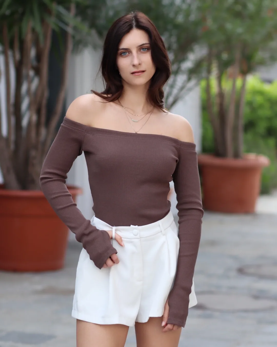 Off Shoulder Top Sewing Pattern With Long Sleeves