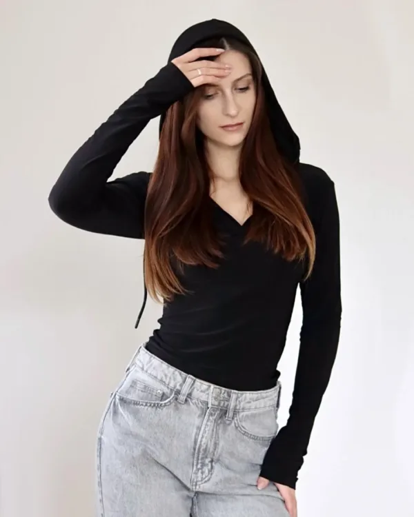 Hooded Long Sleeve Top Sewing Pattern