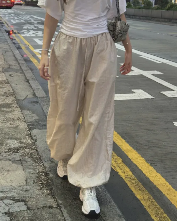 Elastic Waist Wide Leg Pants Sewing Pattern