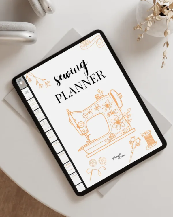 Sewing Project Planner | PDF Sewing Journal | 40 Unique Pages
