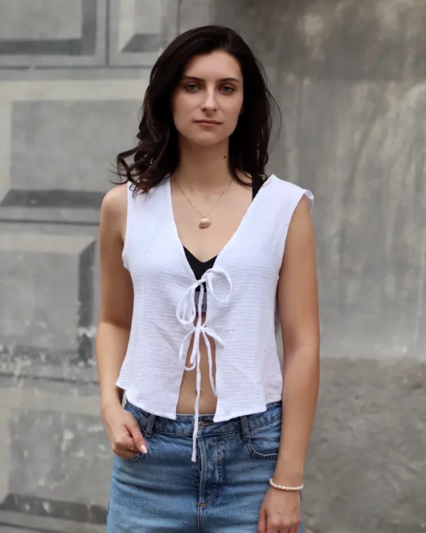 Tie Front Vest Sewing Pattern