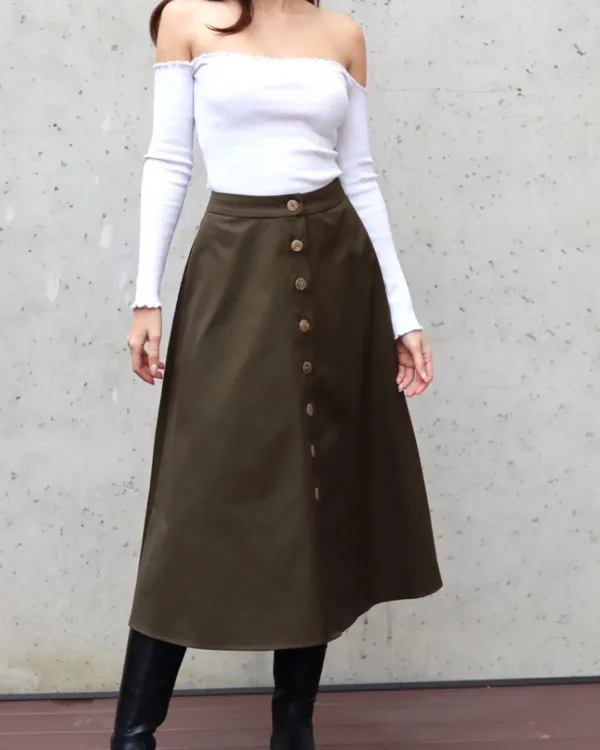 Button Down Midi Skirt Pattern