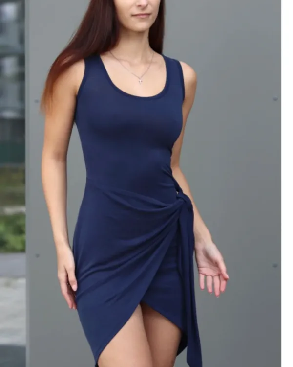 Draped Asymmetric Dress Sewing Pattern