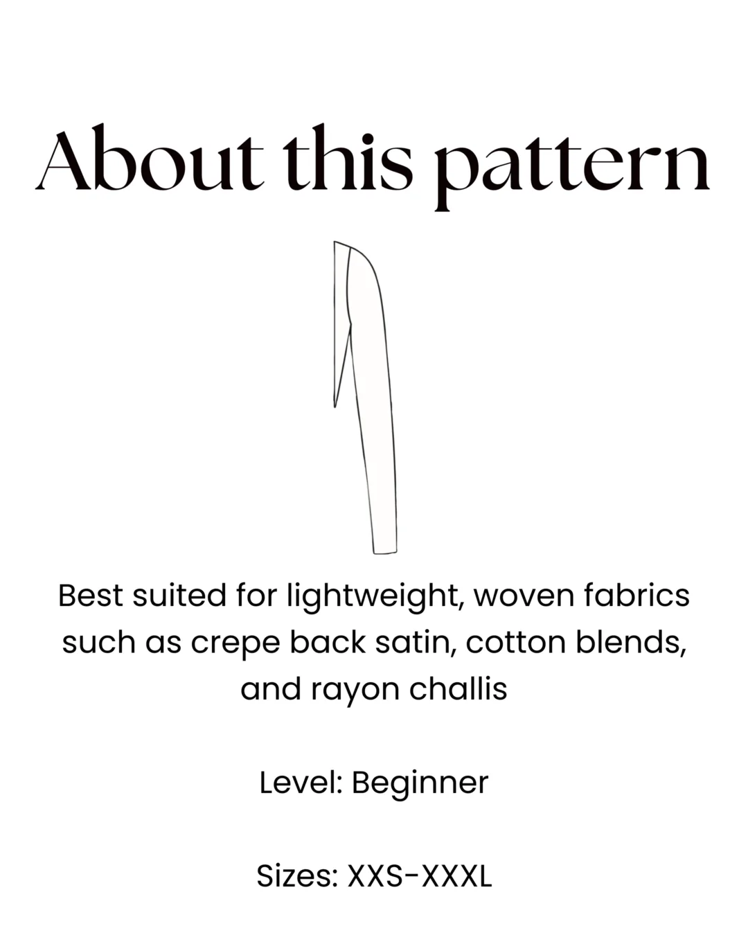 Straight Sleeve Sewing Pattern | Add-on Sleeves