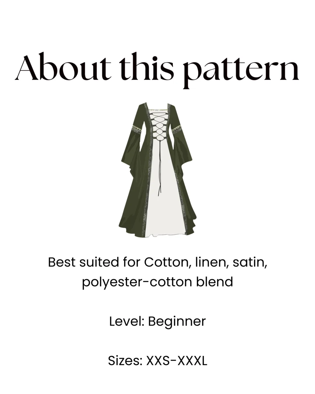 Medieval Dress Sewing Pattern