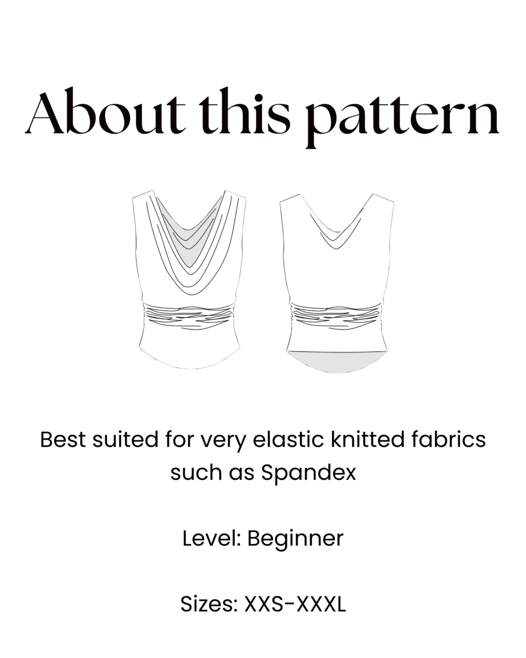 Cowl Neck Top Sewing Pattern