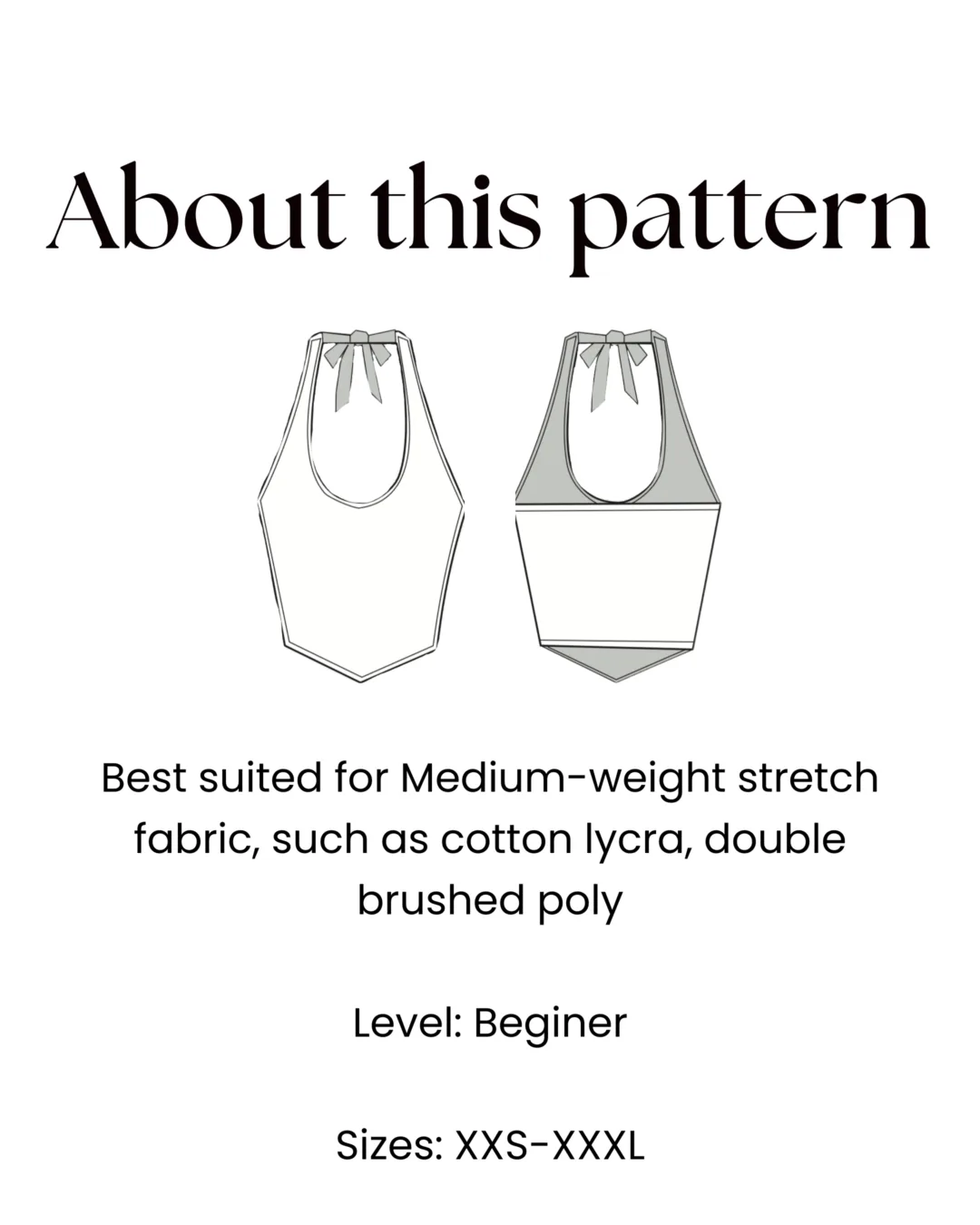Halter Neck Top Sewing Pattern