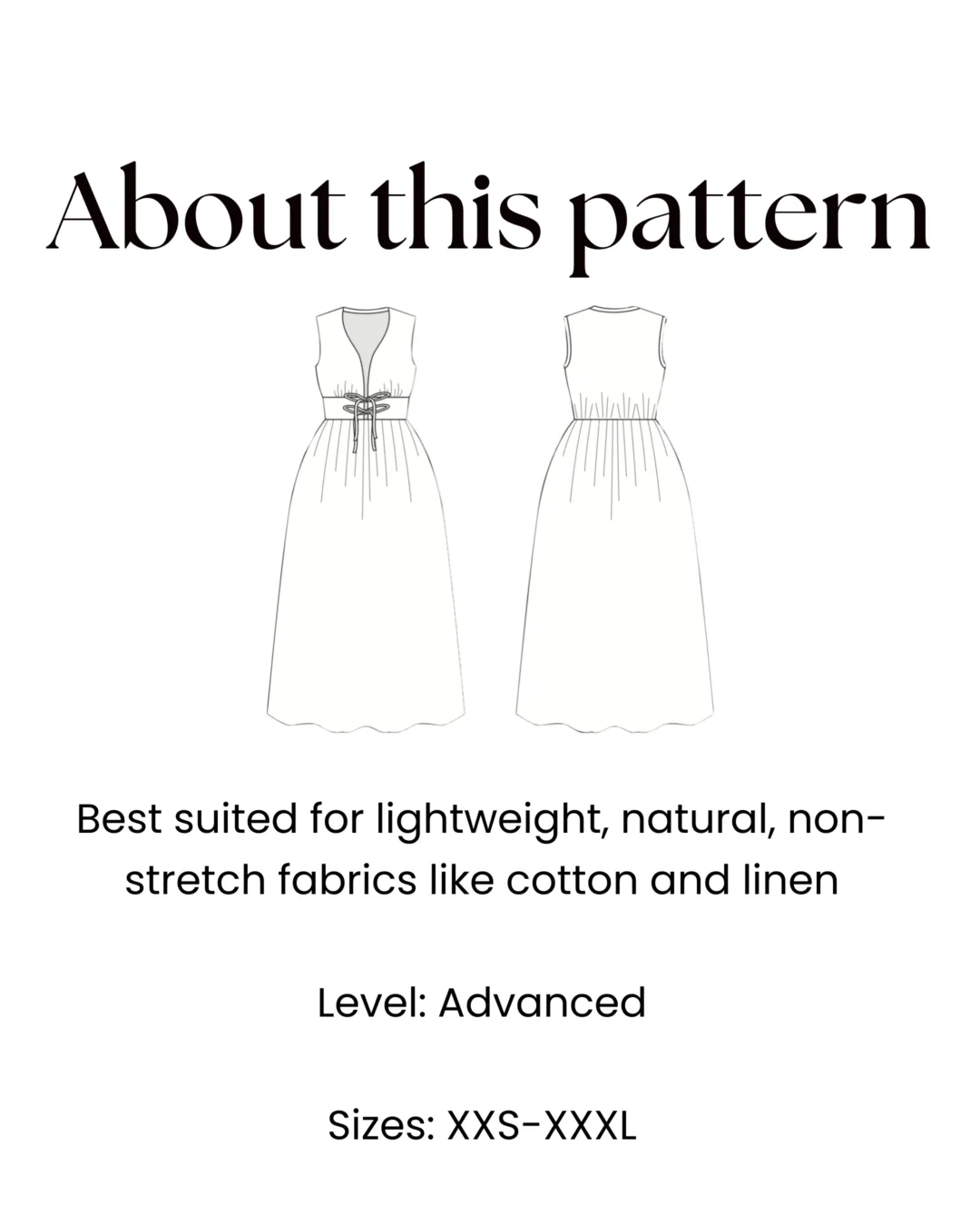 Sleeveless Summer Dress Sewing Pattern