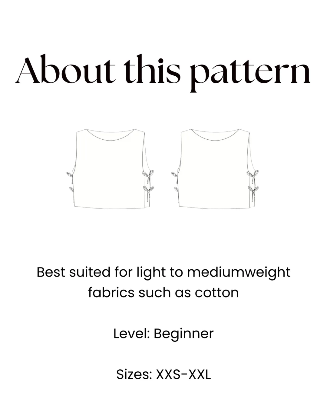 Side Tie Top Sewing Pattern
