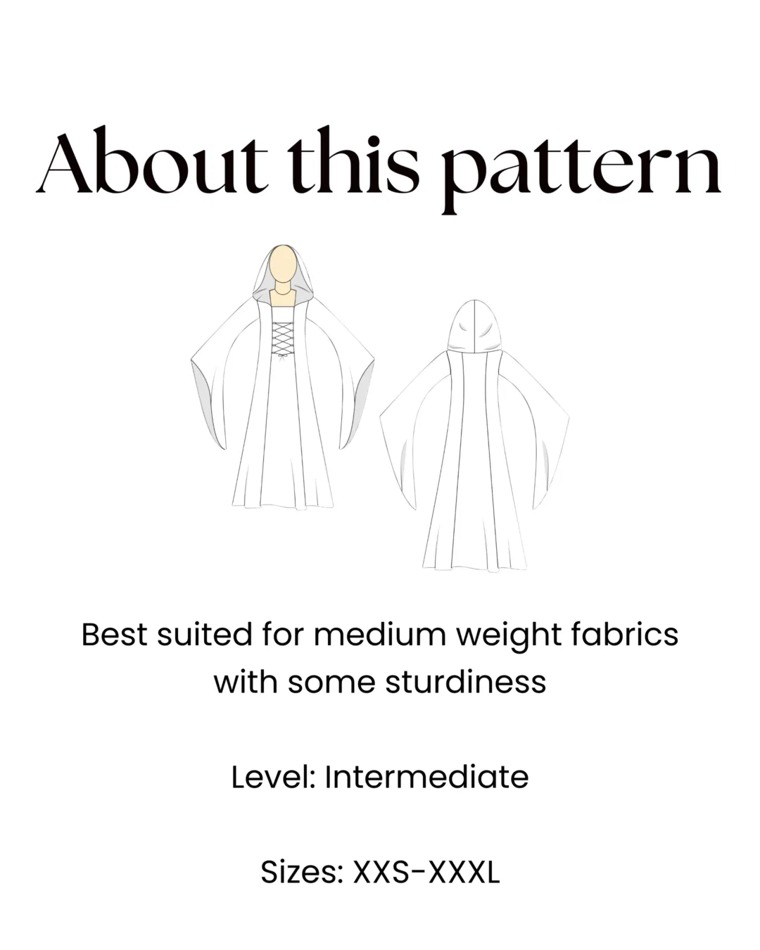 Hooded Medieval Dress Pattern
