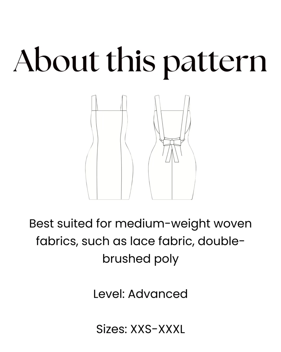 Square Neck Dress Sewing Pattern